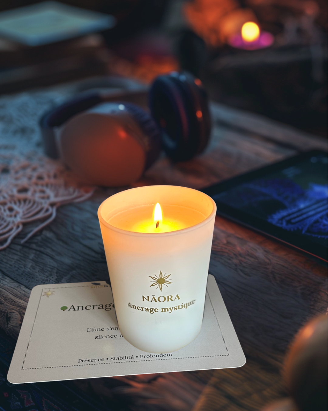 Bougie parfumée Ancrage Mystique — Rituel d’ancrage