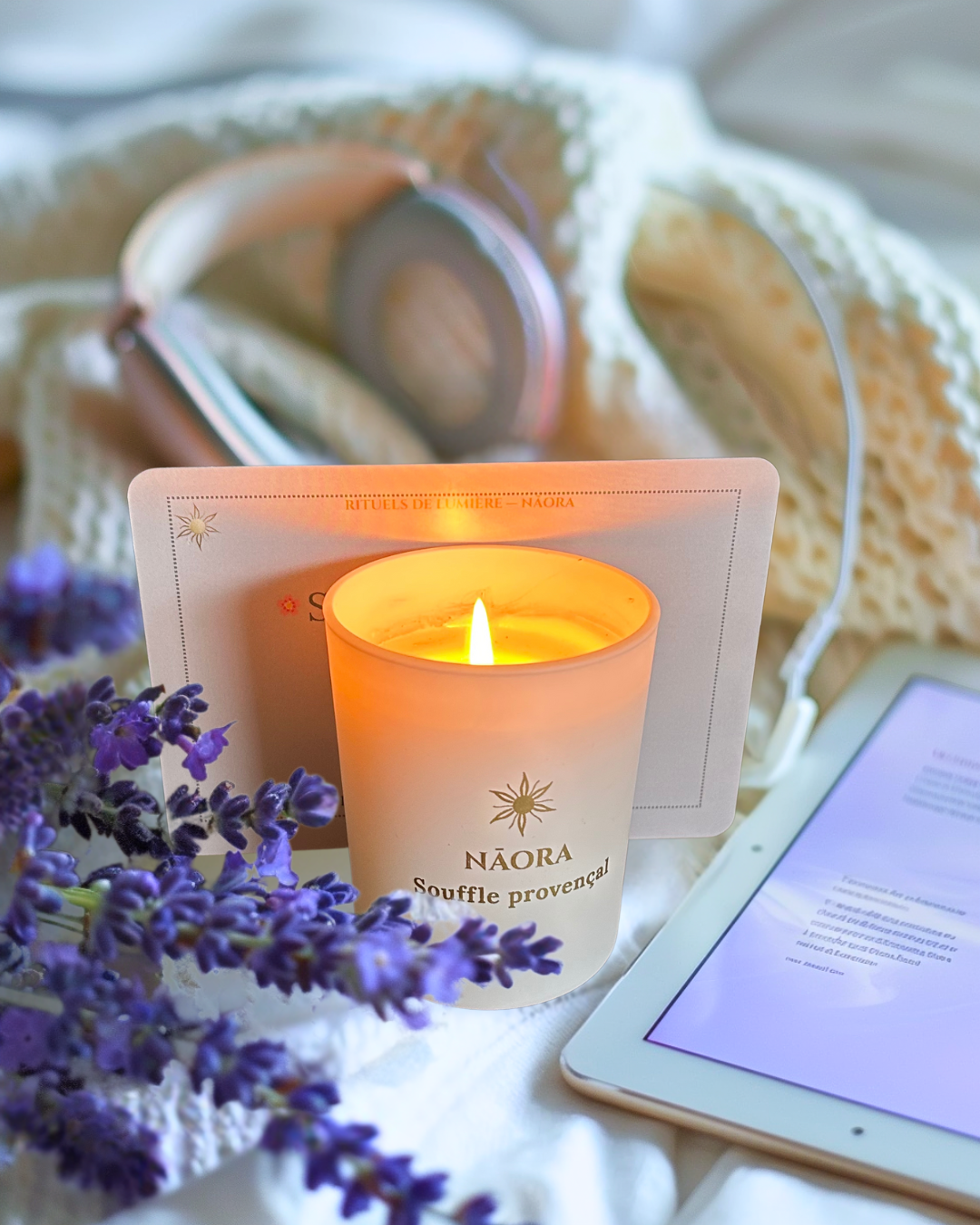 Bougie parfumée Souffle Provençal — Rituel Sérénité Florale