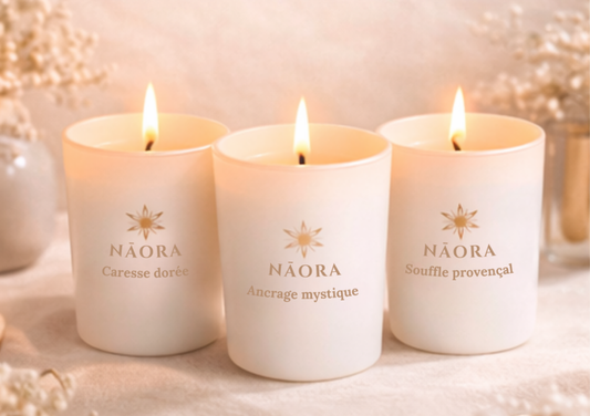 Trio Sensoriel — 3 Bougies parfumées Nāora