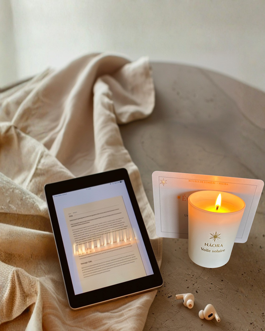 Bougie parfumée Voile Solaire — Rituel Éveil Lumineux